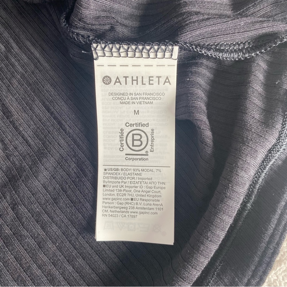 Athleta perfect rib tee black size medium NWT - Picture 6 of 8